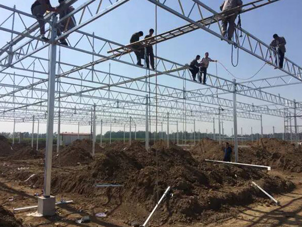 青海智能溫室大棚骨架施工